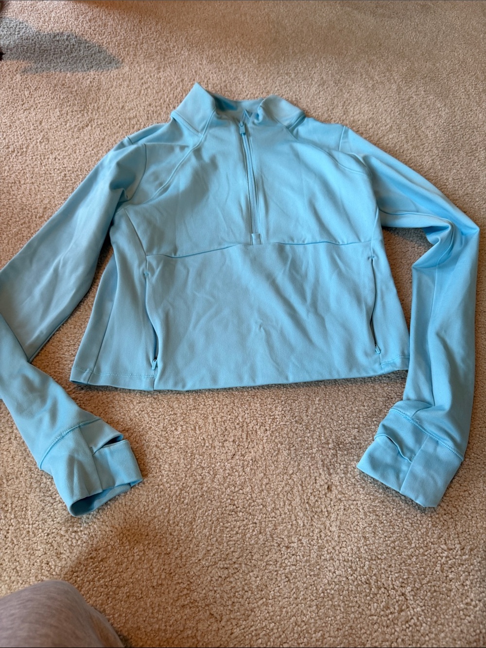 all in motion Light Blue Quarter-Zip Long Sleeve Active Top